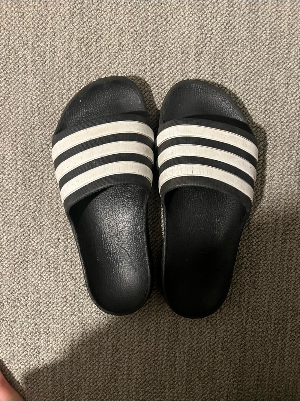 Adidas waterproof Black and White Slide Sandals